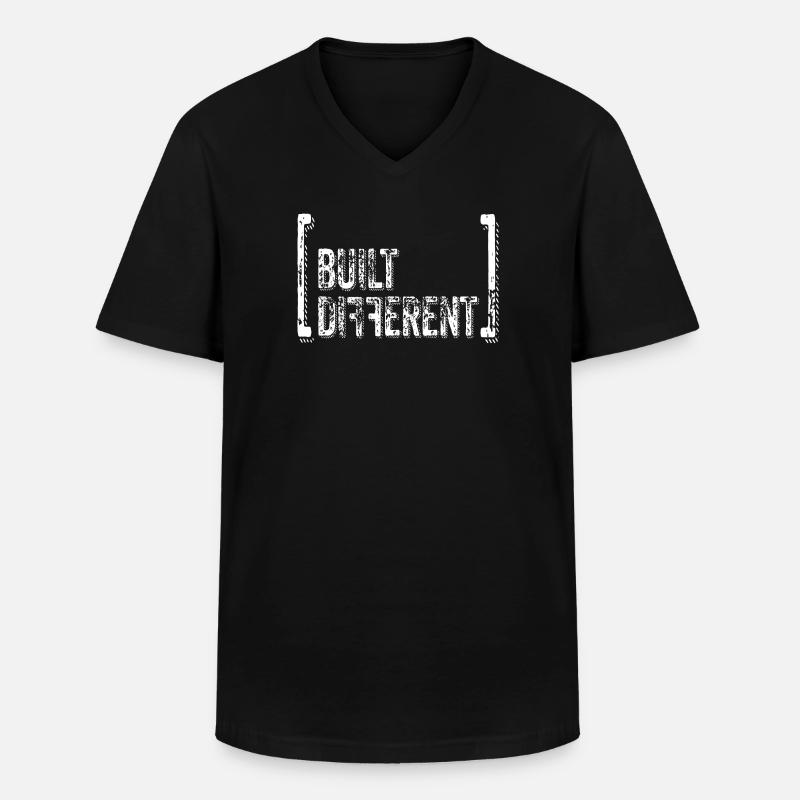 Devis de détresse construite différente - T-shirt col V Homme - noir