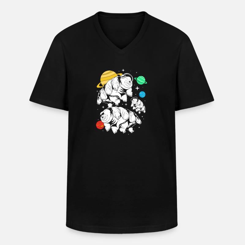 Tardigrade Tardigrades Bärtierchen Wasserbär - Männer-T-Shirt mit V-Ausschnitt - Schwarz