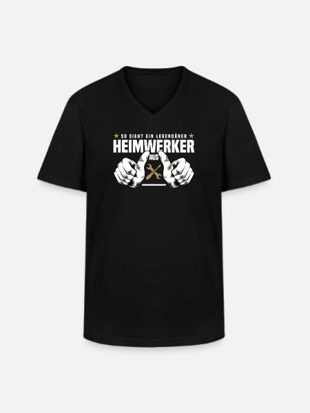 Heimwerker - Männer-T-Shirt mit V-Ausschnitt - Schwarz