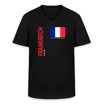Lille - Männer-T-Shirt mit V-Ausschnitt - Schwarz - Vorne - AI Model Male 178 dark (178cm)