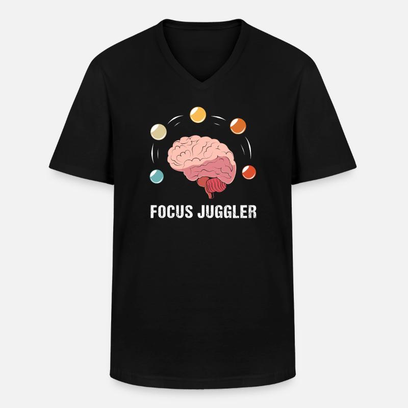 Autismus Geschenk Autist ADHS Asperger - Männer-T-Shirt mit V-Ausschnitt - Schwarz