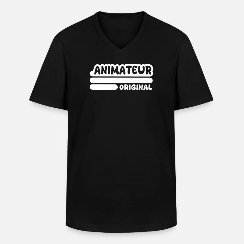 Beruf Animateur - Männer-T-Shirt mit V-Ausschnitt - Schwarz