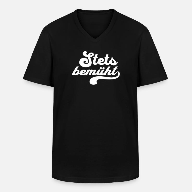 Stets Bemüht - Männer-T-Shirt mit V-Ausschnitt - Schwarz