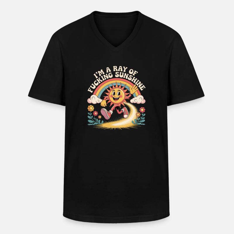 Ich bin ein verdammter Sonnenstrahl - Männer-T-Shirt mit V-Ausschnitt - Schwarz