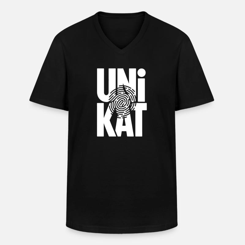 Unikat Einzigartig Individuell Selbstwert Unique - Männer-T-Shirt mit V-Ausschnitt - Schwarz