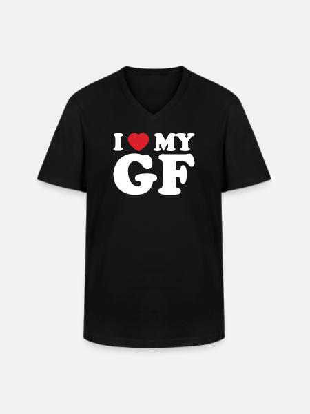 Ich liebe mein GE - Männer-T-Shirt mit V-Ausschnitt - Schwarz