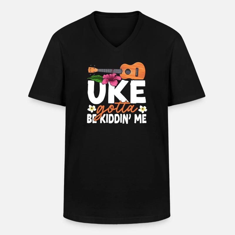 Hawaiian Ukulele Uke Uke Gotta Be - Männer-T-Shirt mit V-Ausschnitt - Schwarz