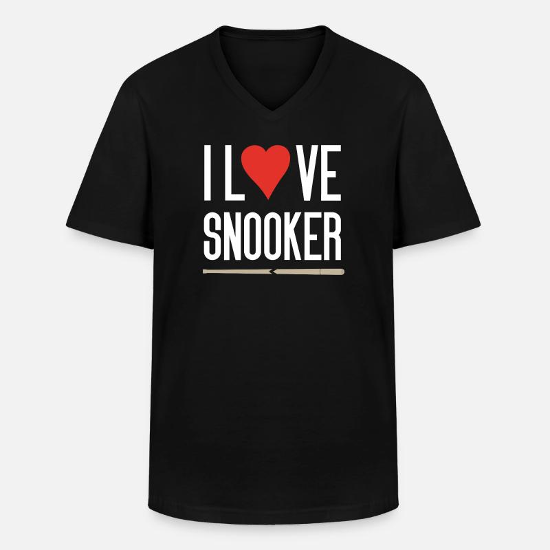 Ich liebe Snooker - Männer-T-Shirt mit V-Ausschnitt - Schwarz
