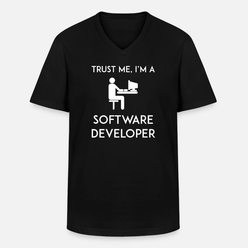 Trust Me I'm a Software Developer - Men's V-Neck T-Shirt - black