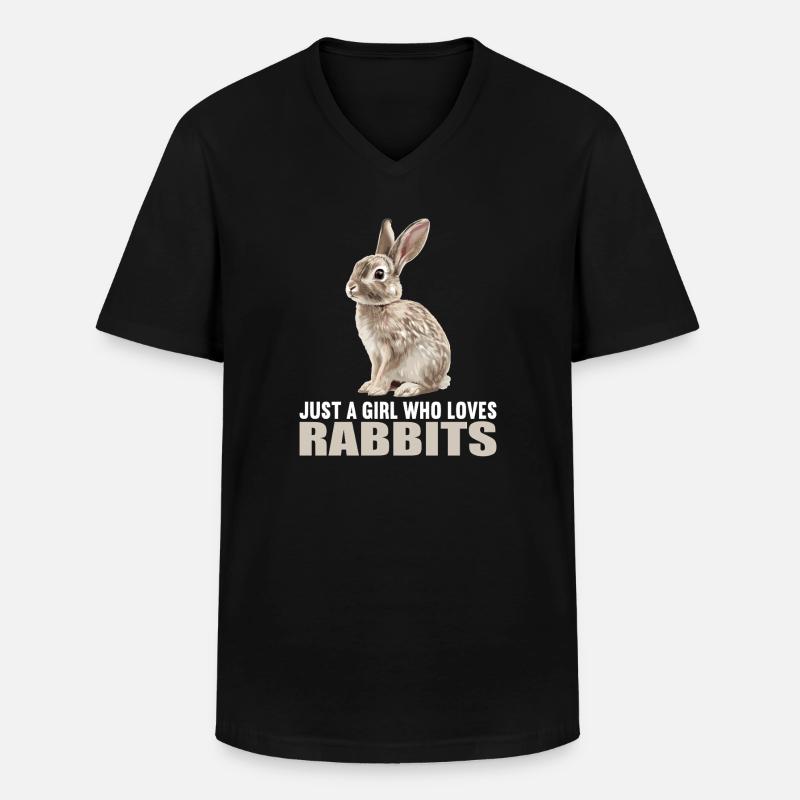 Hasen Hase - Männer-T-Shirt mit V-Ausschnitt - Schwarz