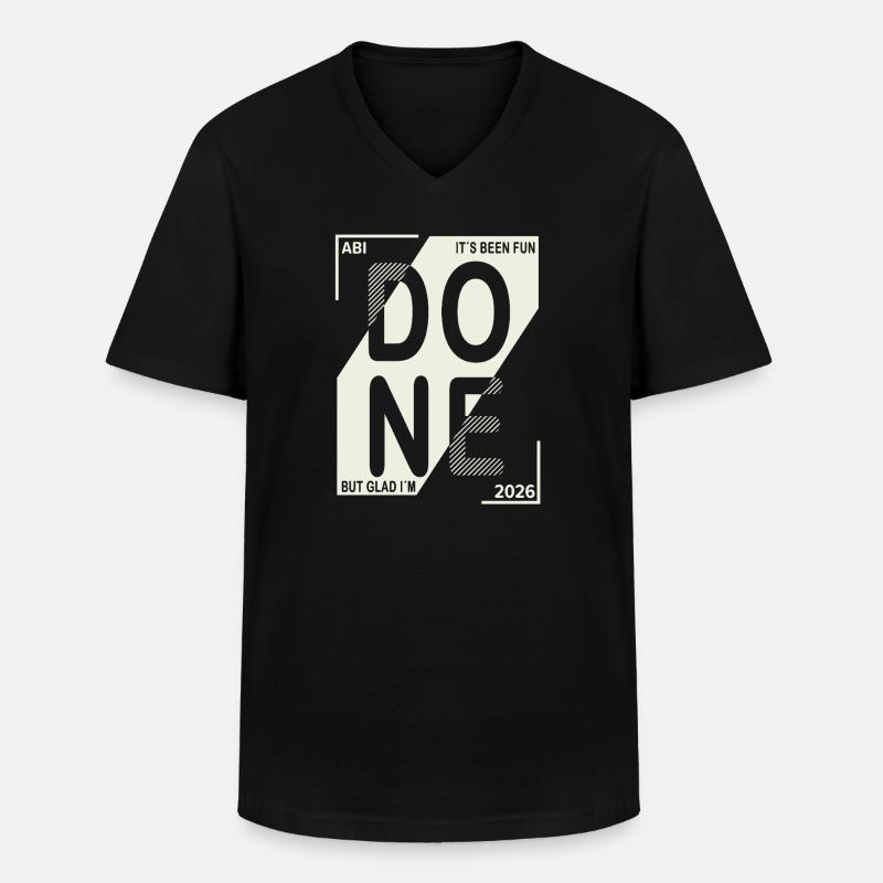 Done 2026 – Abi geschafft Design - Männer-T-Shirt mit V-Ausschnitt - Schwarz
