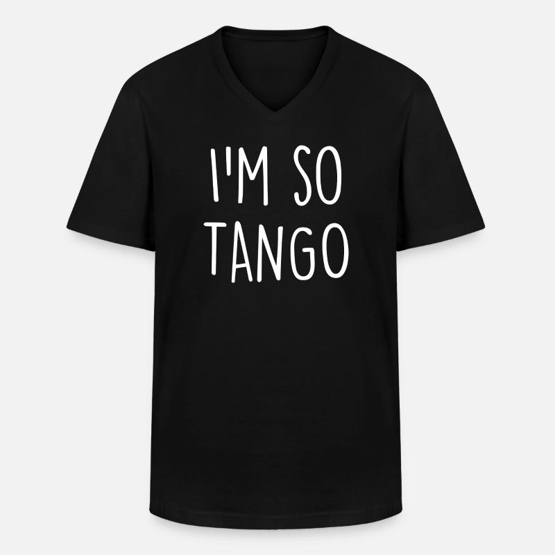 Tango Dancer - Männer-T-Shirt mit V-Ausschnitt - Schwarz