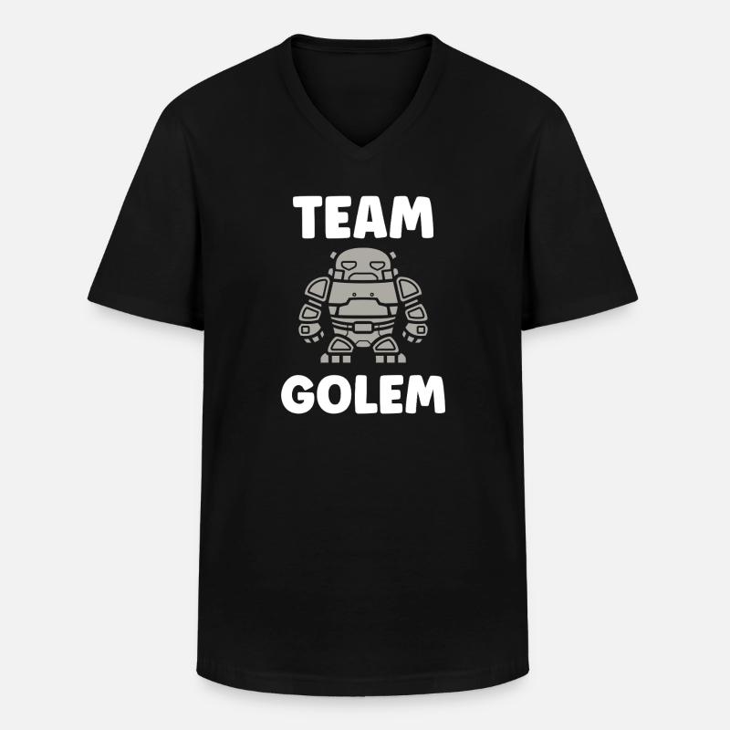 Team Golem - Männer-T-Shirt mit V-Ausschnitt - Schwarz