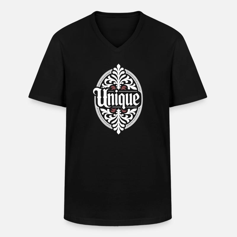 unique unique unique self-worth unique - Men's V-Neck T-Shirt - black
