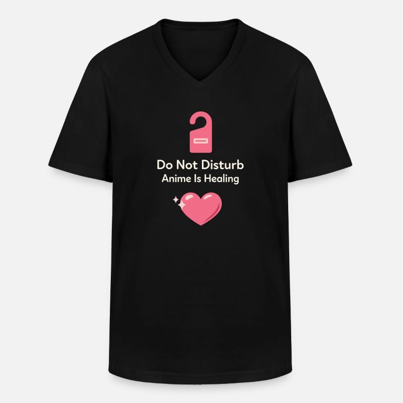 Anime-introvert Weeb Stubenhocker - Männer-T-Shirt mit V-Ausschnitt - Schwarz