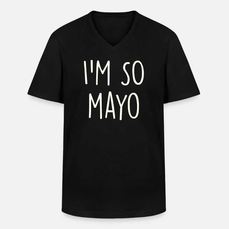 Mayo Mayonnaise - Männer-T-Shirt mit V-Ausschnitt - Schwarz