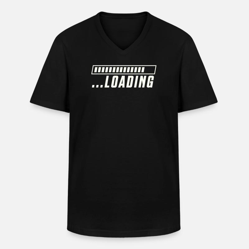 Loading Bar Loading Progress - Men's V-Neck T-Shirt - black
