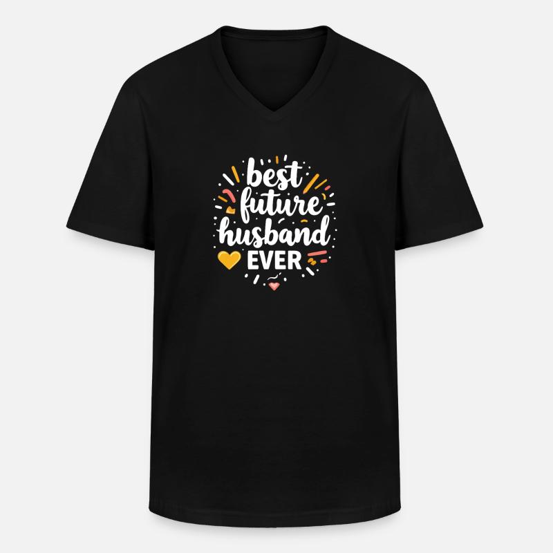 Bester zukünftiger Ehemann - Männer-T-Shirt mit V-Ausschnitt - Schwarz