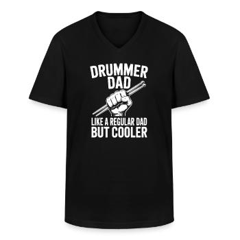 Drummer Spruch Lustiges Schlagzeuger Geschenk - Männer-T-Shirt mit V-Ausschnitt - Schwarz - Vorne - AI Model Male 178 dark (178cm)