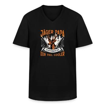 Jäger Geschenke Jagd Jagen Jägersprüfung  - Männer-T-Shirt mit V-Ausschnitt - Schwarz - Vorne - AI Model Male 178 dark (178cm)
