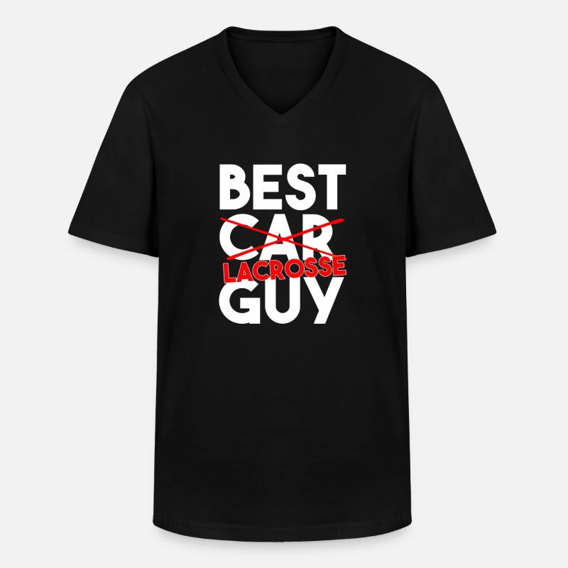Bester Lacrosse-Sportspieler-Trainer - Männer-T-Shirt mit V-Ausschnitt - Schwarz
