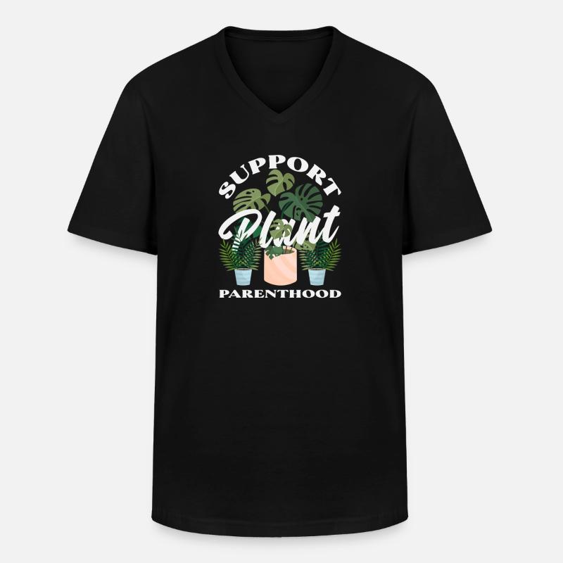Unterstützung Der Pflanzenelternschaft - Männer-T-Shirt mit V-Ausschnitt - Schwarz