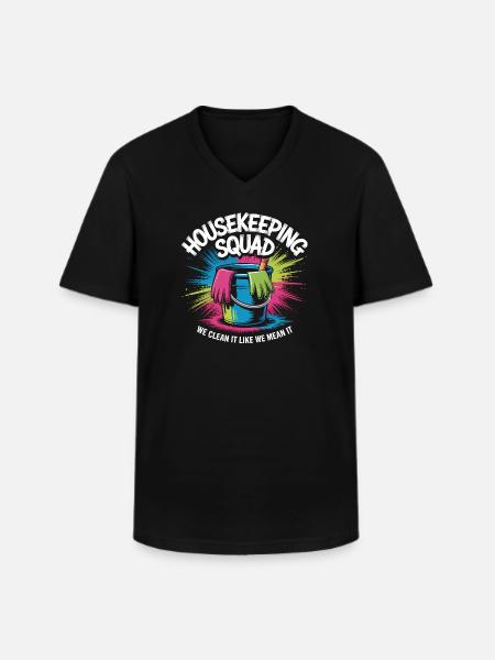 Funny Cleaning Design - Men's V-Neck T-Shirt - black