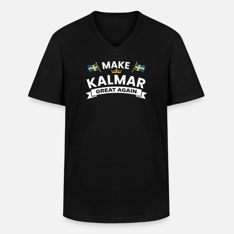 Making Kalmar great again - Men's V-Neck T-Shirt - black