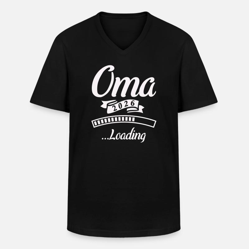 Oma 2026 Loading  - Männer-T-Shirt mit V-Ausschnitt - Schwarz