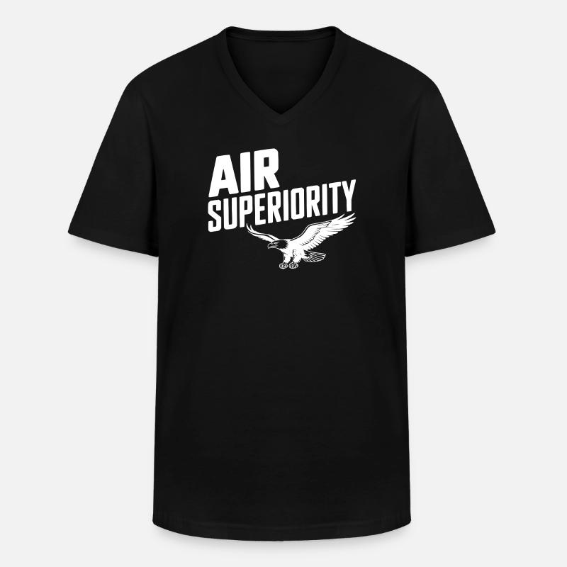 Lufthoheit - Männer-T-Shirt mit V-Ausschnitt - Schwarz