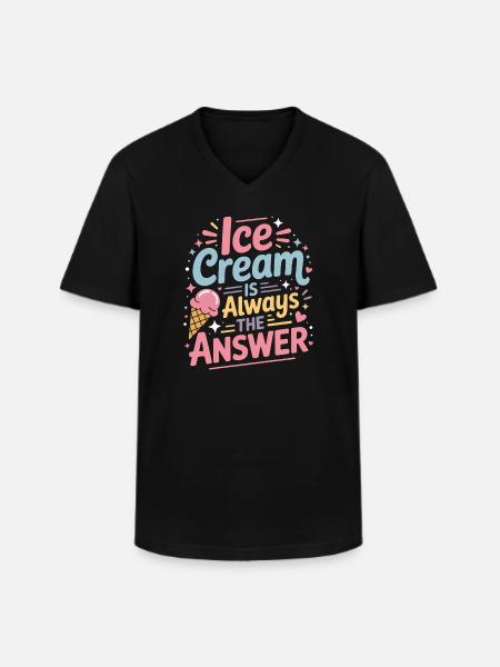 eiscreme Sprüche Eis Lustiges Kayak Geschenk - Men's V-Neck T-Shirt - black