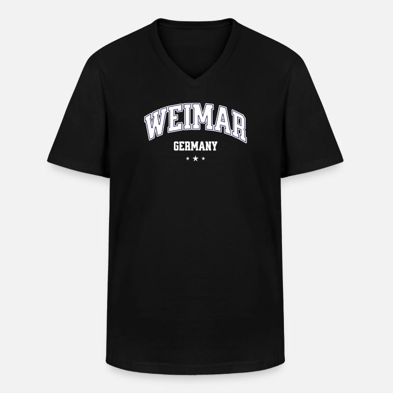 Weimar Deutschland Emblem - Männer-T-Shirt mit V-Ausschnitt - Schwarz