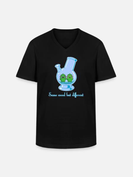Same weed but different - Männer-T-Shirt mit V-Ausschnitt - Schwarz