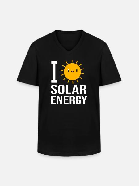 Solar Sustainability Renewable energies - Men's V-Neck T-Shirt - black