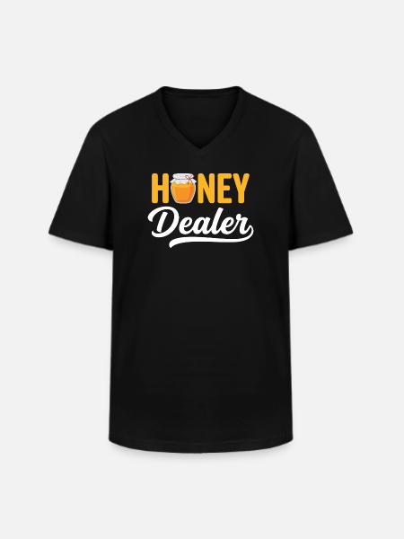 Honey Dealer Beekeeper Honeycomb Beekeeping - Men's V-Neck T-Shirt - black