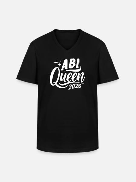 Abi Queen 2026 - Abitur - Spruch - Men's V-Neck T-Shirt - black