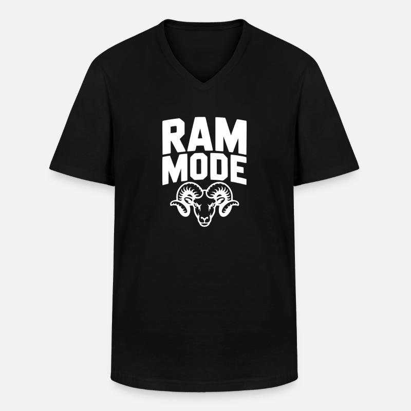 RAM-Modus - Männer-T-Shirt mit V-Ausschnitt - Schwarz