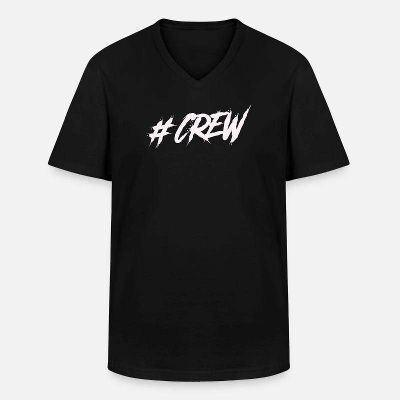 #CREW Graffiti - Männer-T-Shirt mit V-Ausschnitt - Schwarz