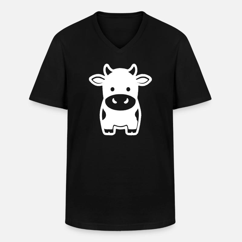 Kuh Stehend Comic Milchkuh Icon - Männer-T-Shirt mit V-Ausschnitt - Schwarz