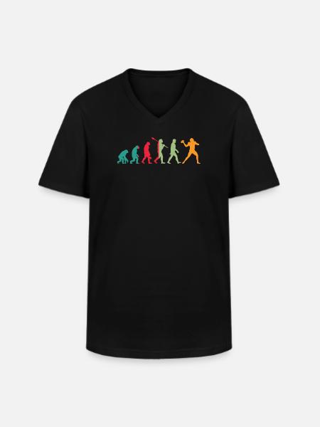 American Football - Männer-T-Shirt mit V-Ausschnitt - Schwarz