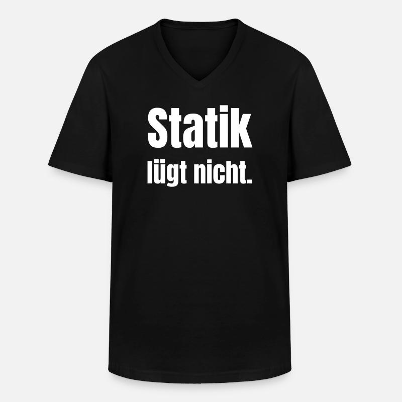 Statics does not lie. - Men's V-Neck T-Shirt - black