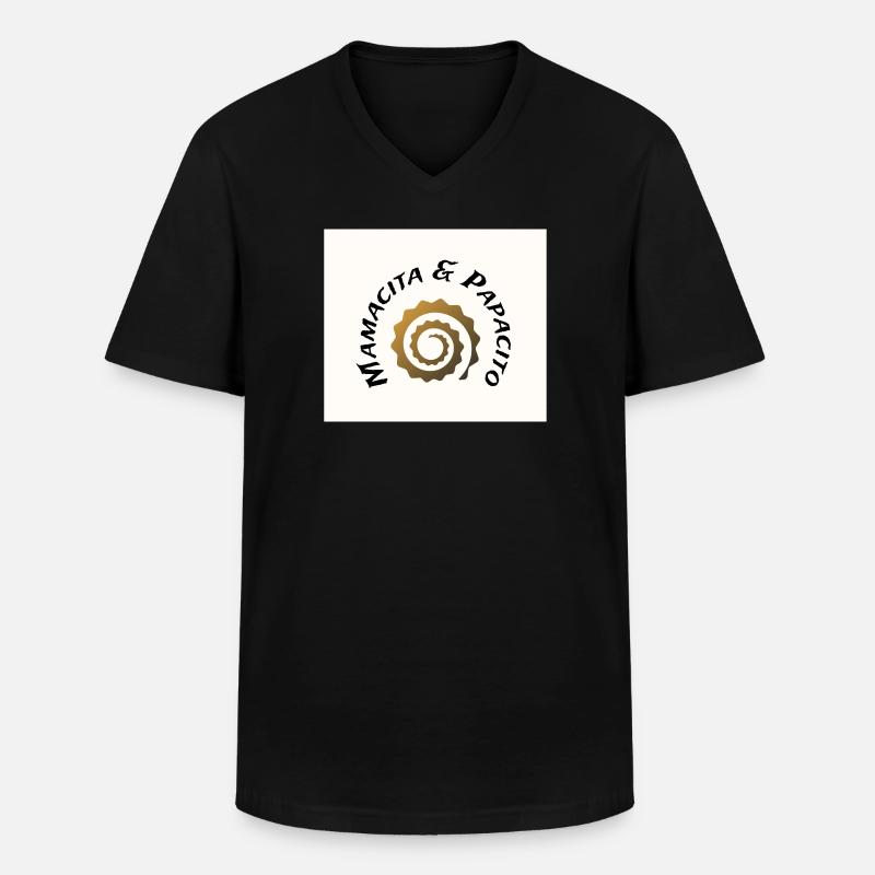 M&P-Logo - Männer-T-Shirt mit V-Ausschnitt - Schwarz