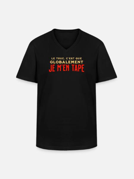 Overall I don't care - Men's V-Neck T-Shirt - black