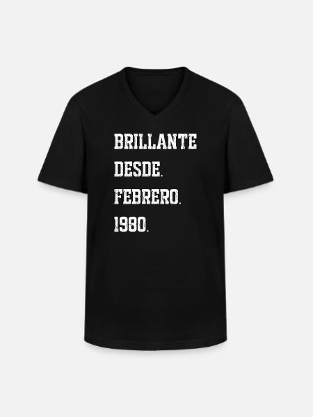 Birthdays, February 1980 - Men's V-Neck T-Shirt - black