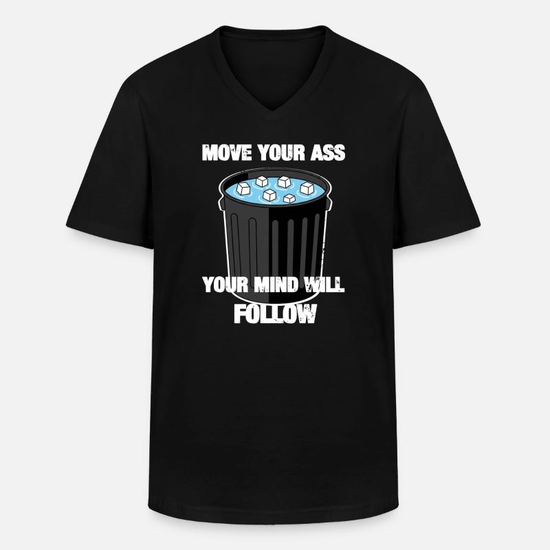 Move Your Ass - Männer-T-Shirt mit V-Ausschnitt - Schwarz