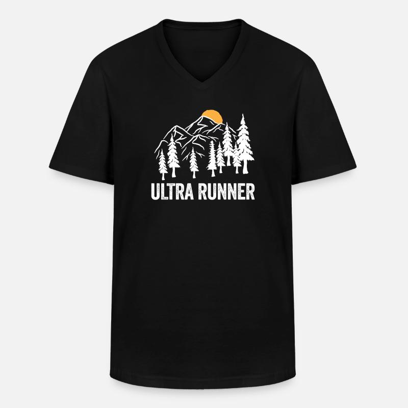 Ultra-Läufer - Männer-T-Shirt mit V-Ausschnitt - Schwarz