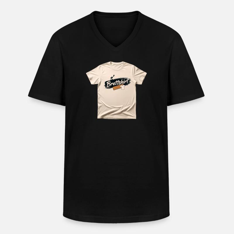 s' Brettshirt - Männer-T-Shirt mit V-Ausschnitt - Schwarz