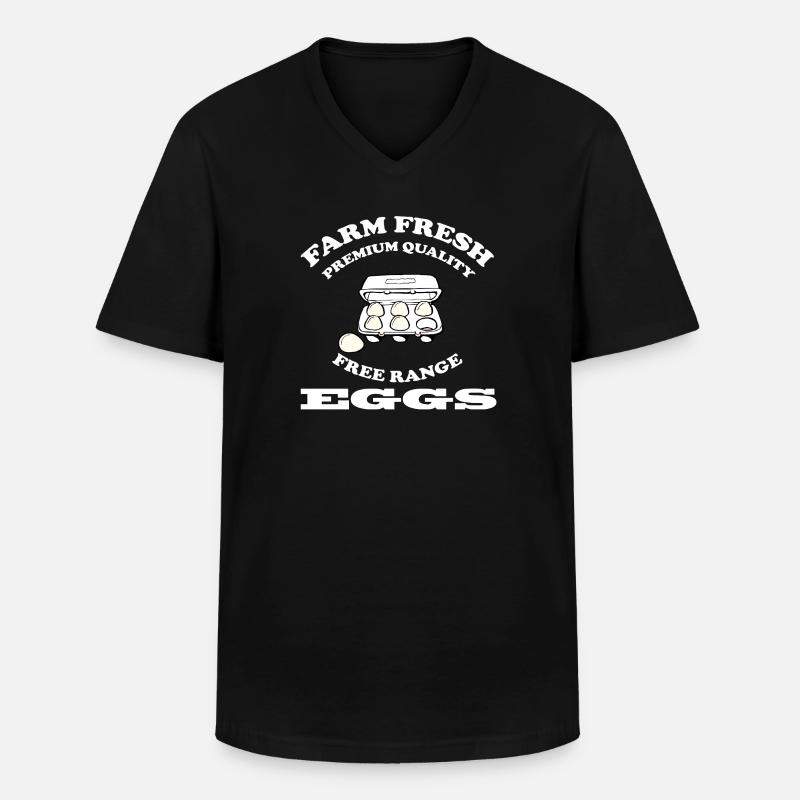 EGGS - Männer-T-Shirt mit V-Ausschnitt - Schwarz