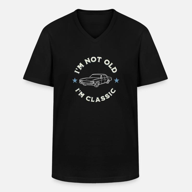 I’m Not Old I’m Classic Oldtimerliebe - Männer-T-Shirt mit V-Ausschnitt - Schwarz