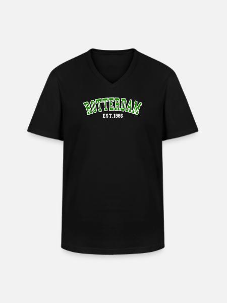 Rotterdam Est. 1986 - Men's V-Neck T-Shirt - black